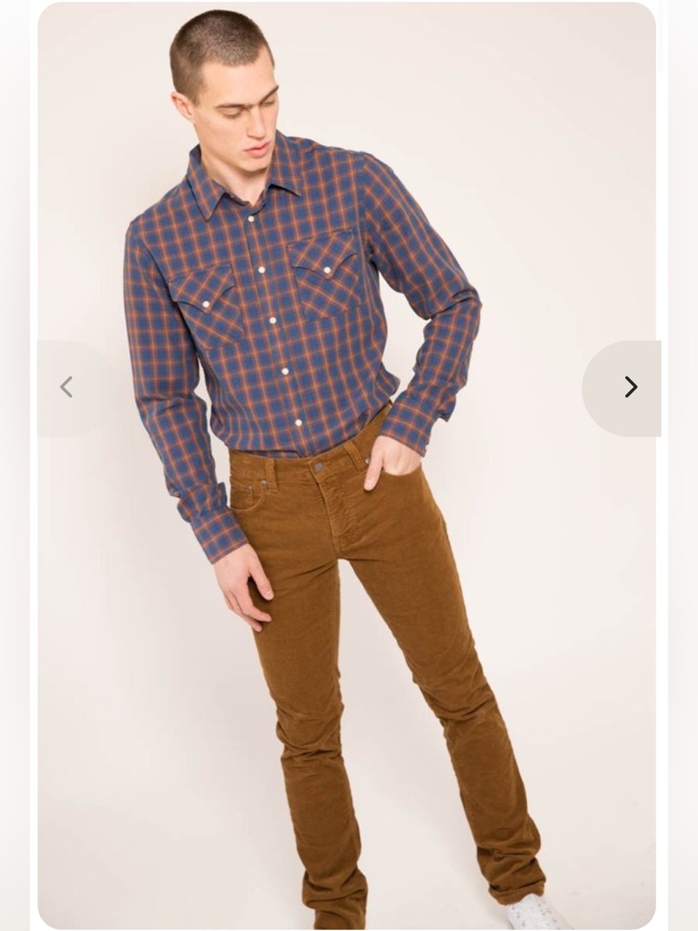 Nudie Jeans Grim Tim Lion Cord Organic Cotton Pants Jeans in Brown - 36x32